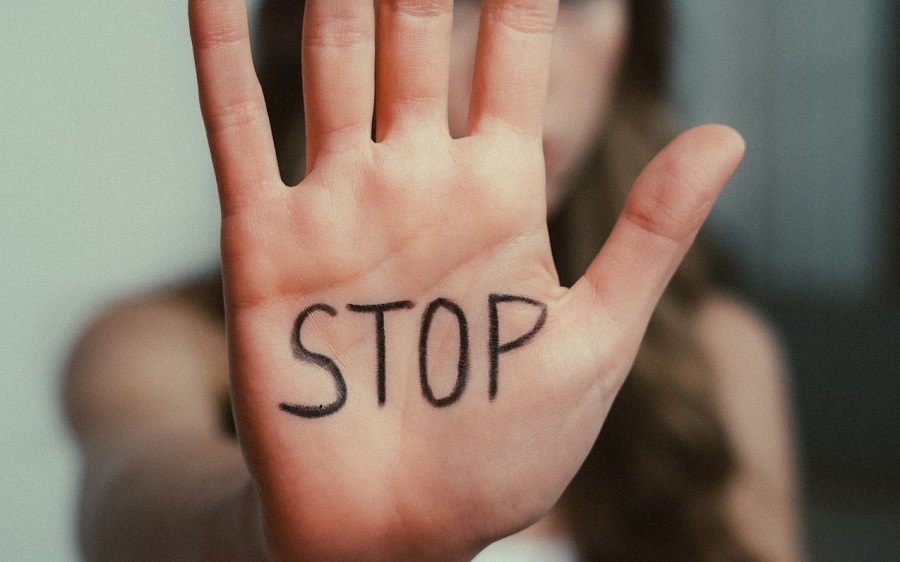 hand with stop gesture about Rough sex